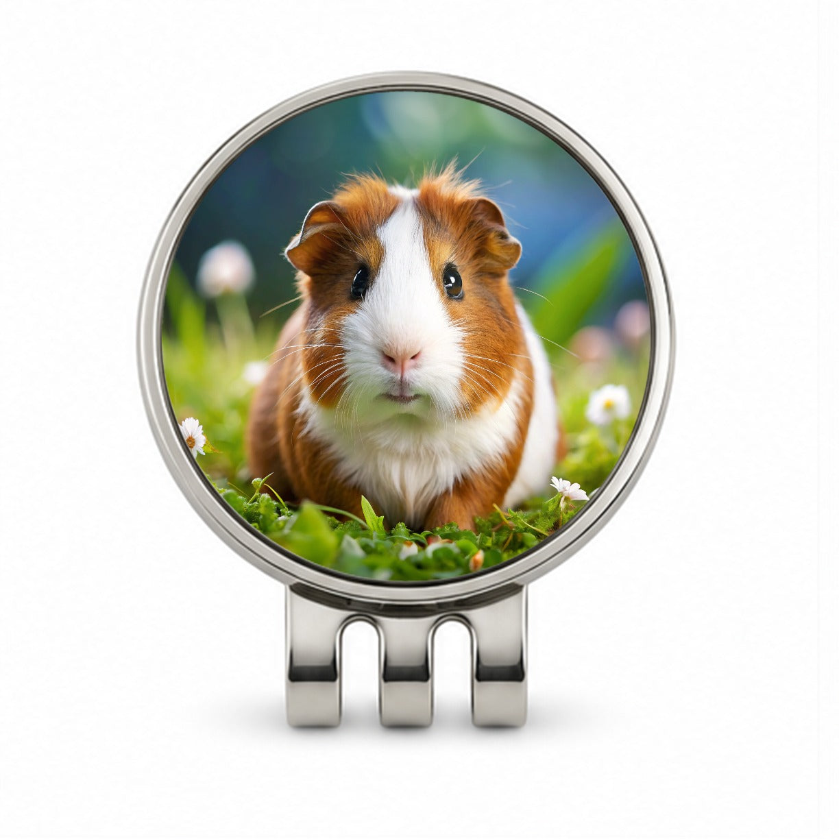 Guinea Pig Golf Hat Clip with Ball Marker
