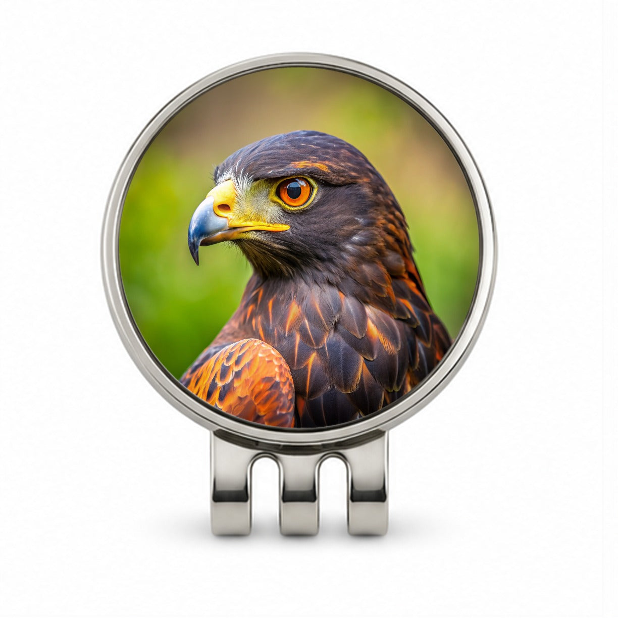Harris's Hawk Raptor Bird Of Prey Golf Hat Clip with Ball Marker