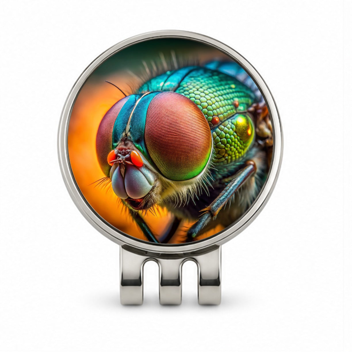 Housefly Fly Eyes Close-up Golf Hat Clip with Ball Marker