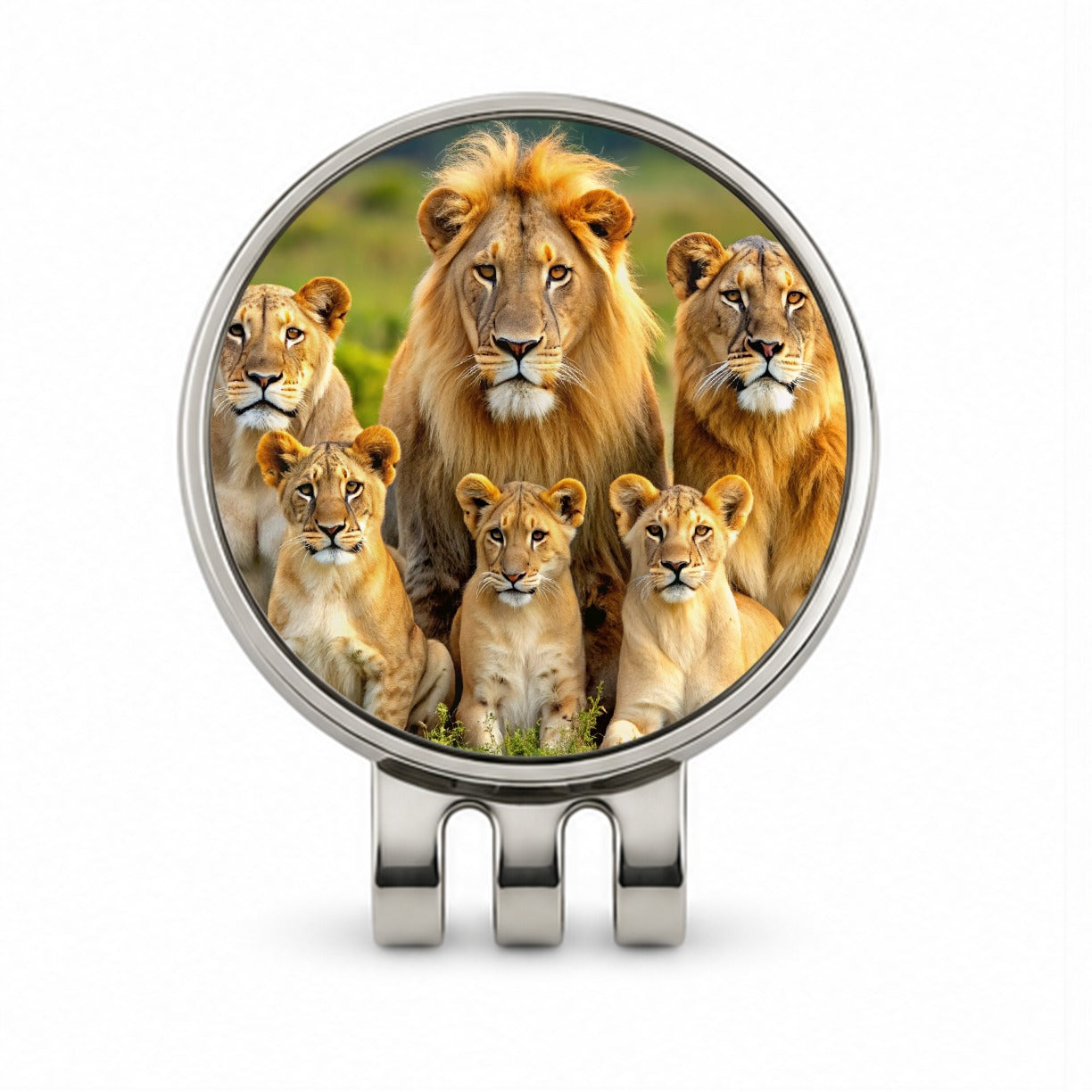 Lion Pride Family Golf Hat Clip with Ball Marker