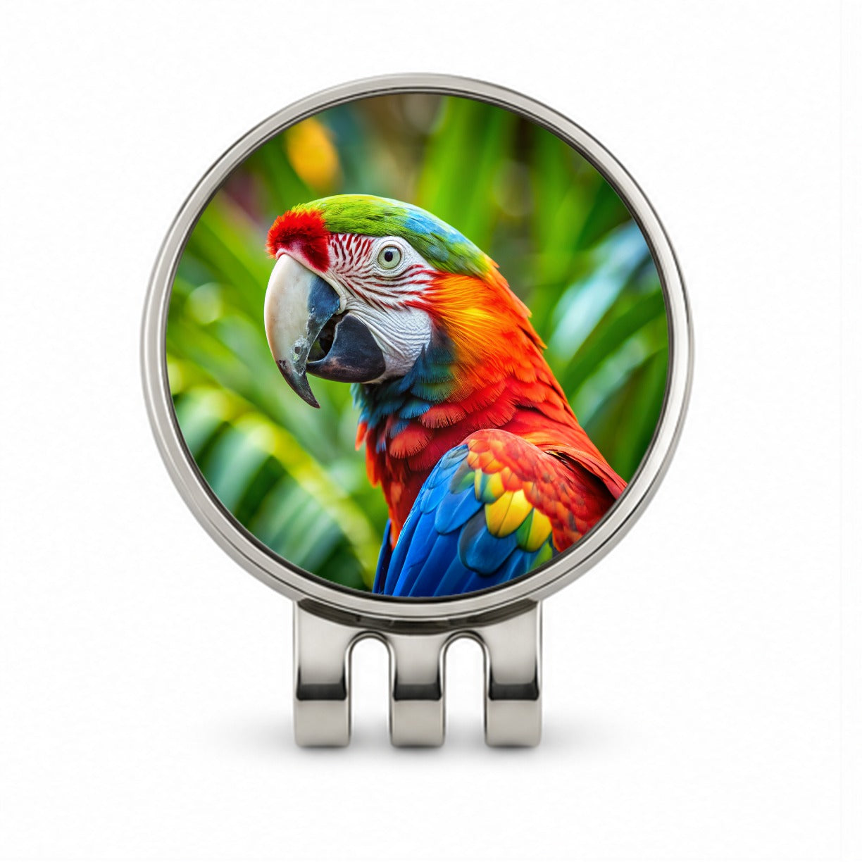 Macaw Parrot Bird Golf Hat Clip with Ball Marker