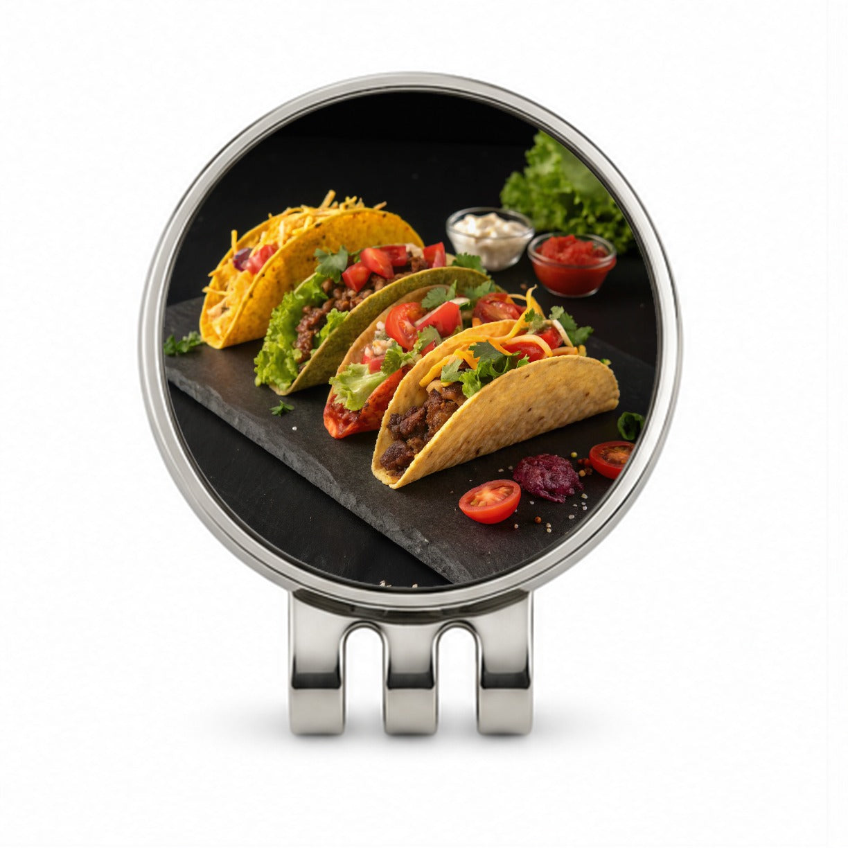 Mexican Tacos Golf Hat Clip with Ball Marker