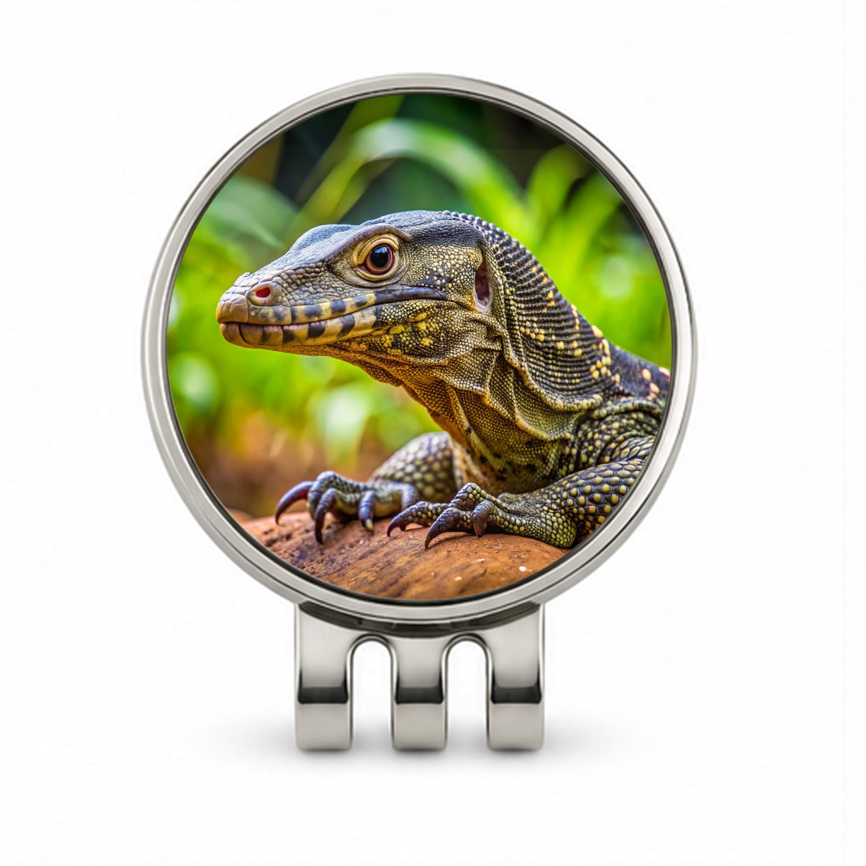 Monitor Lizard Reptile Golf Hat Clip with Ball Marker