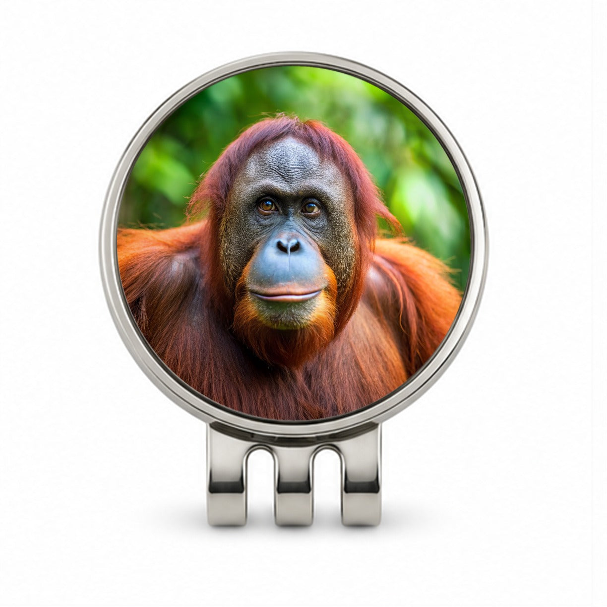 Orangutan Monkey Ape Golf Hat Clip with Ball Marker
