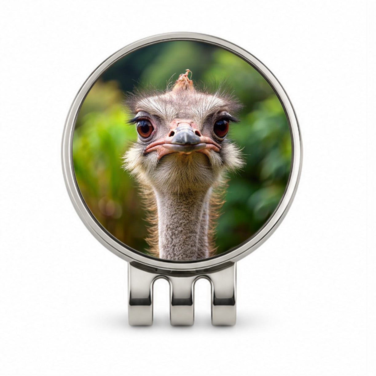 Ostrich Golf Hat Clip with Ball Marker
