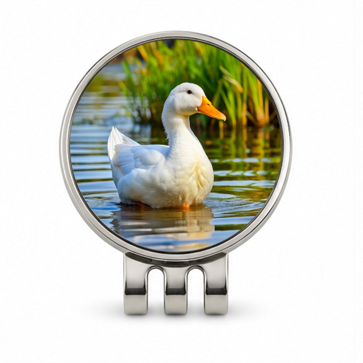 Pekin Duck Golf Hat Clip with Ball Marker