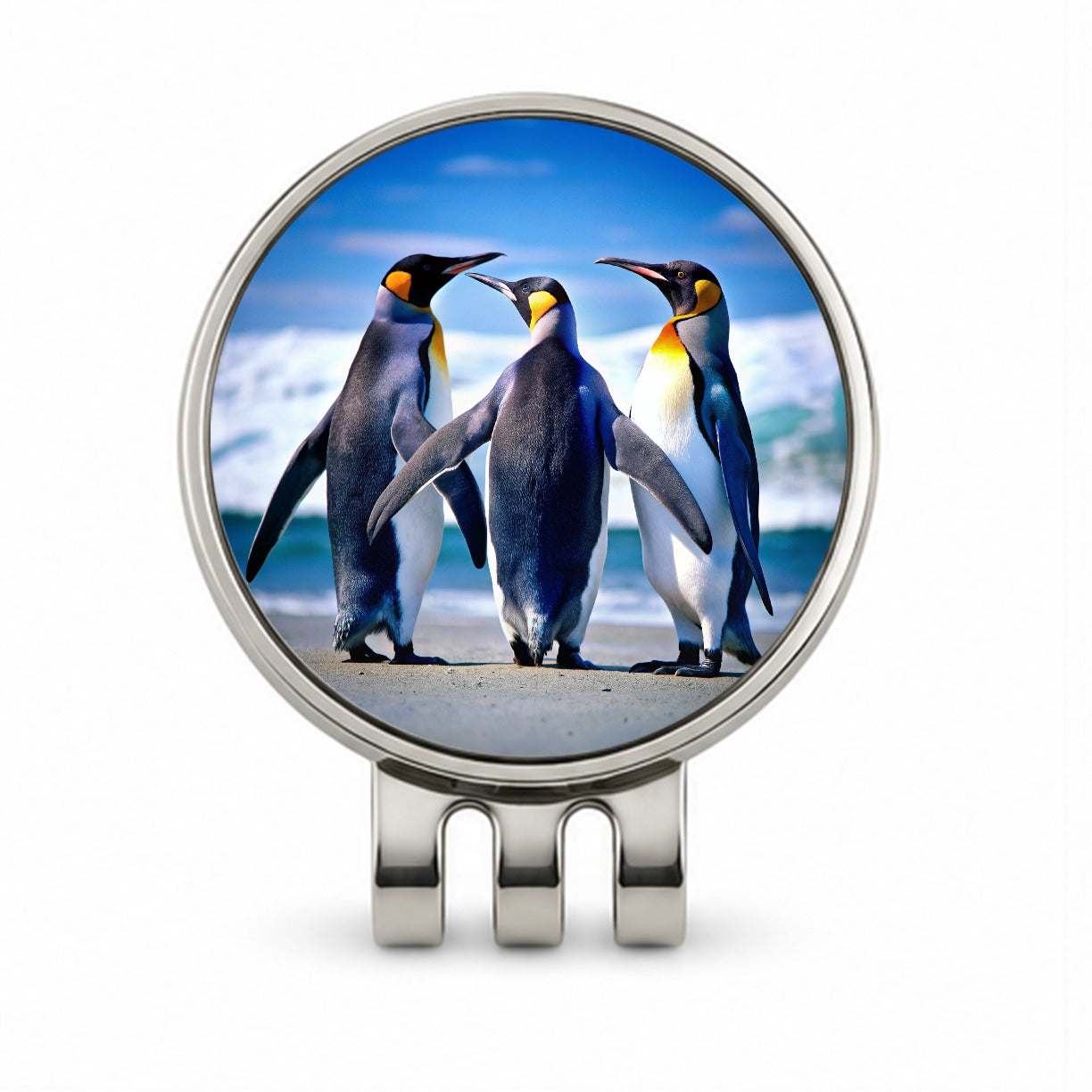 Penguins Golf Hat Clip with Ball Marker