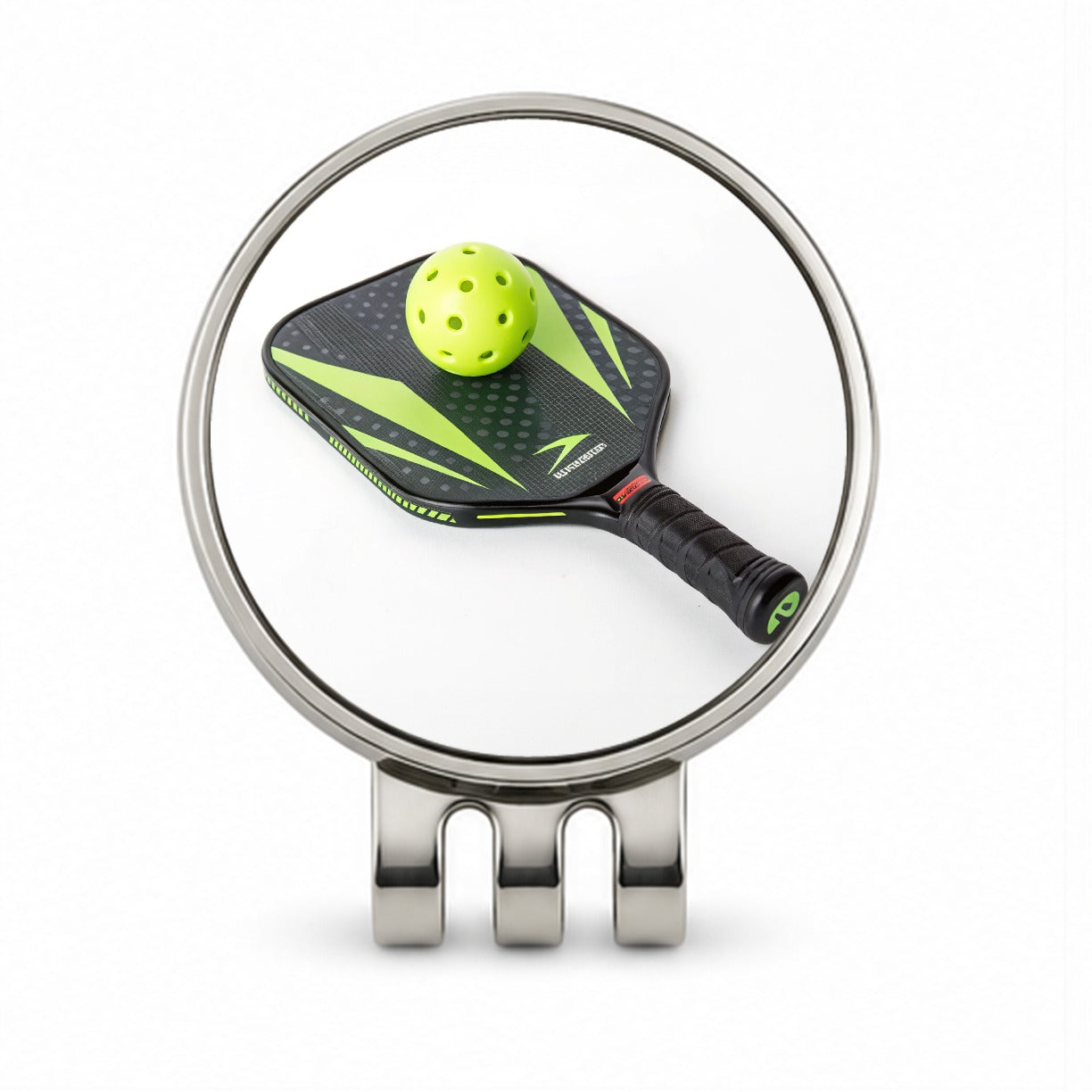 Pickleball Paddle and Ball Golf Hat Clip with Ball Marker