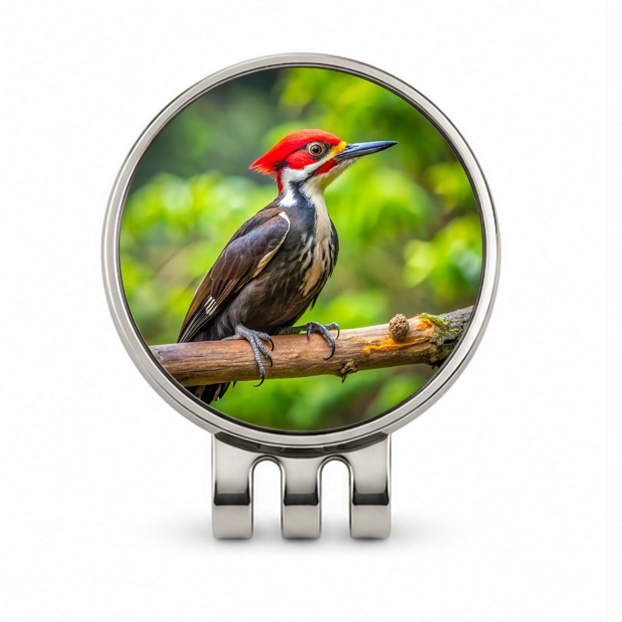 Pileated Woodpecker Backyard Bird Golf Hat Clip with Ball Marker