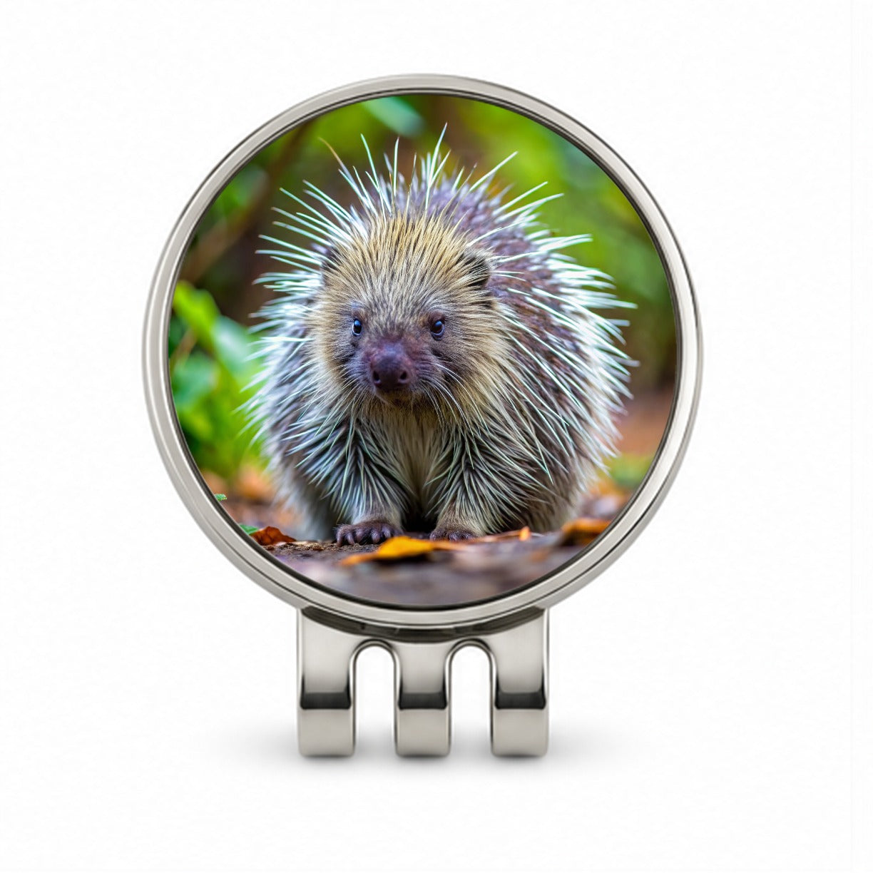 Porcupine Golf Hat Clip with Ball Marker