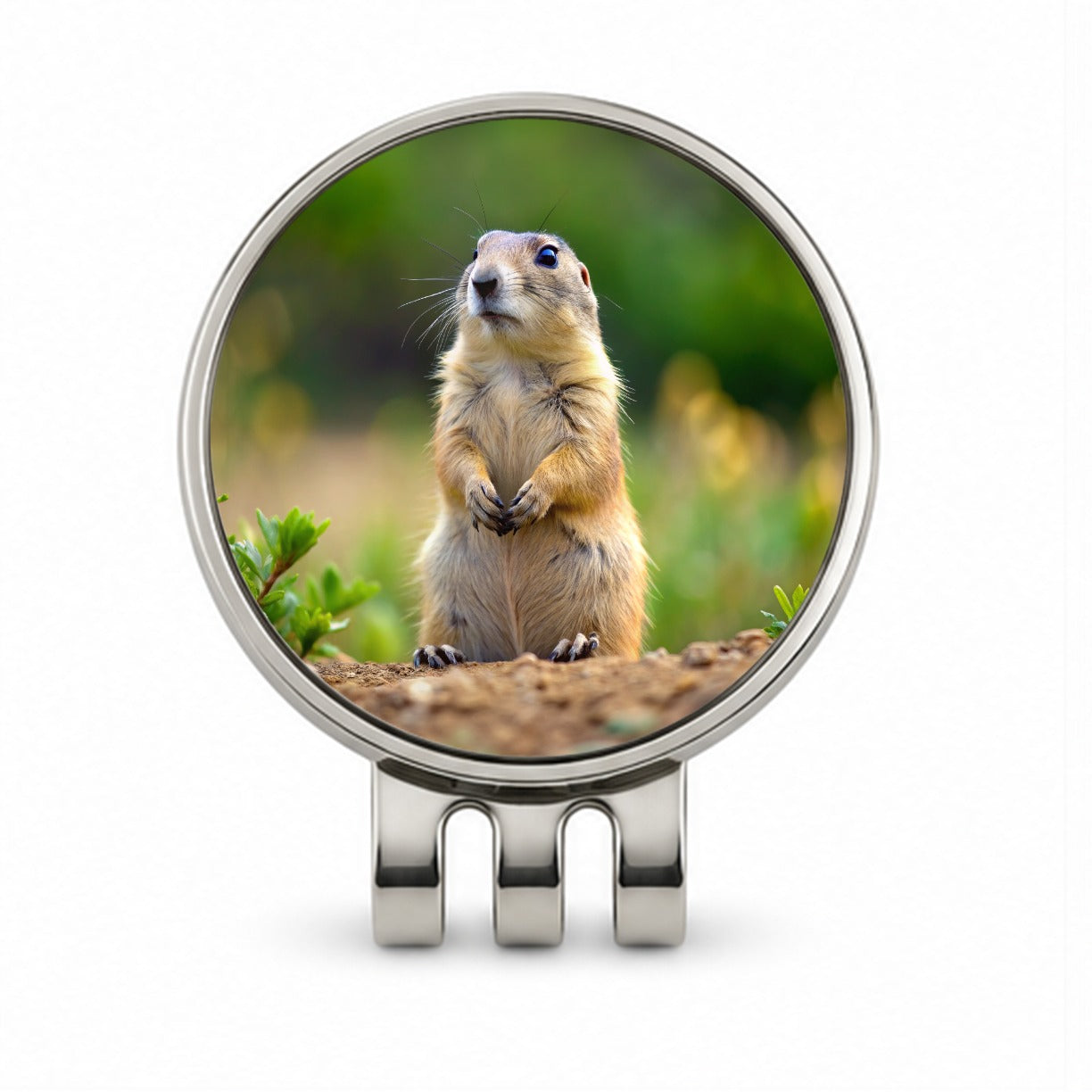 Prairie Dog Golf Hat Clip with Ball Marker