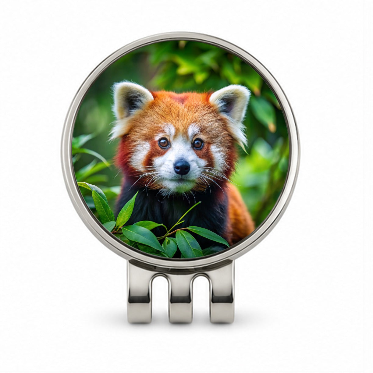 Red Panda Golf Hat Clip with Ball Marker