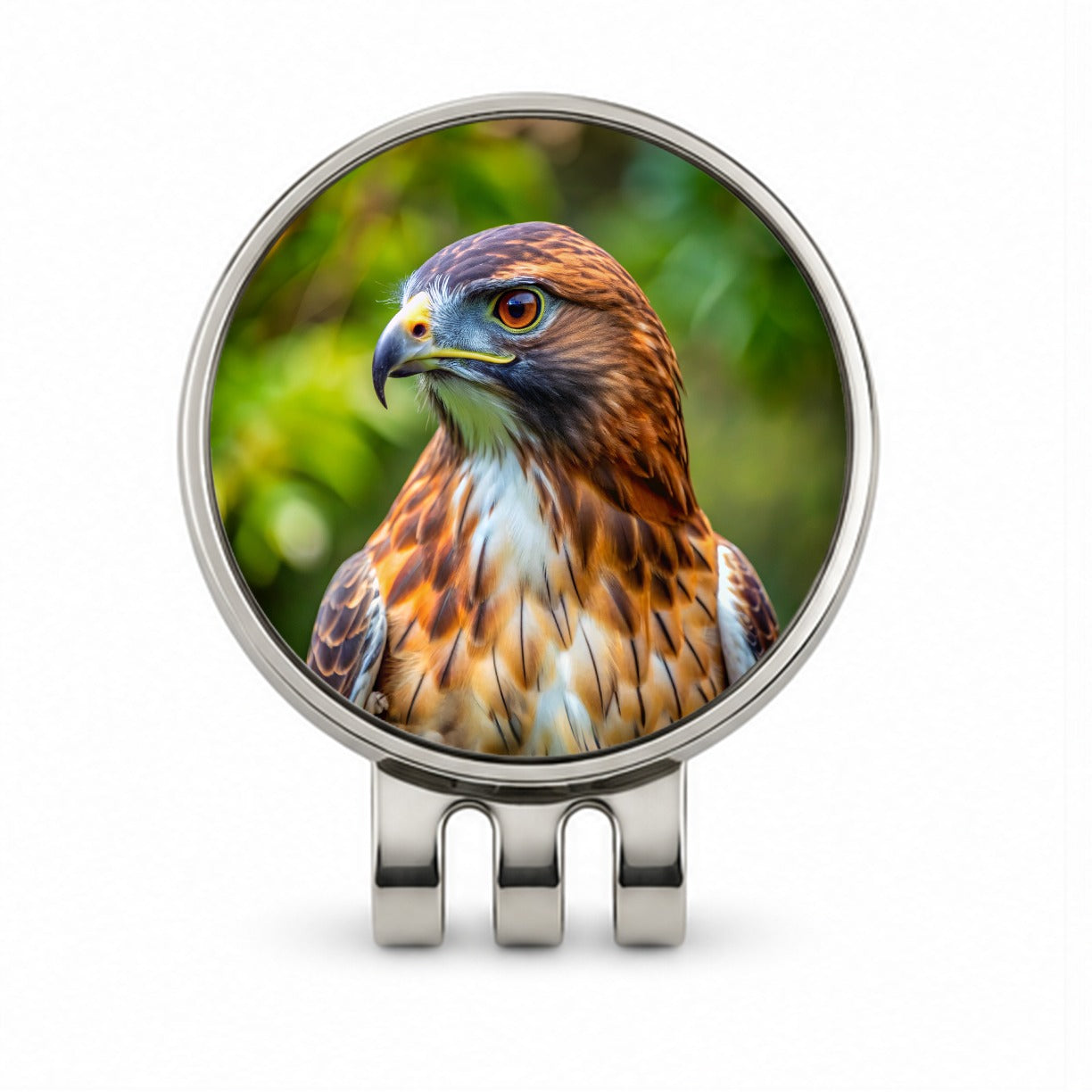 Red-Tailed Hawk Raptor Bird Of Prey Golf Hat Clip with Ball Marker