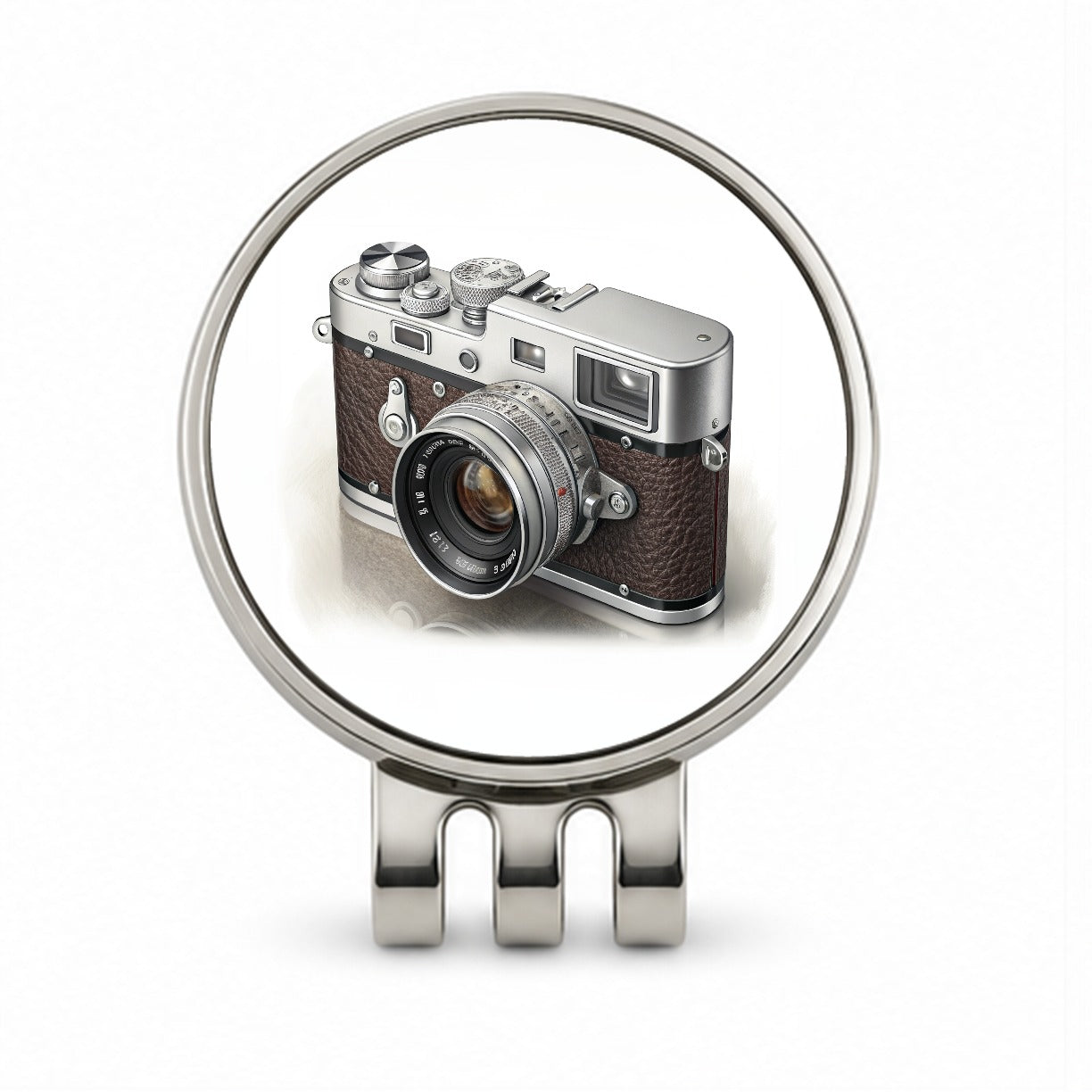 Retro 35mm Photography Camera Golf Hat Clip with Ball Marker