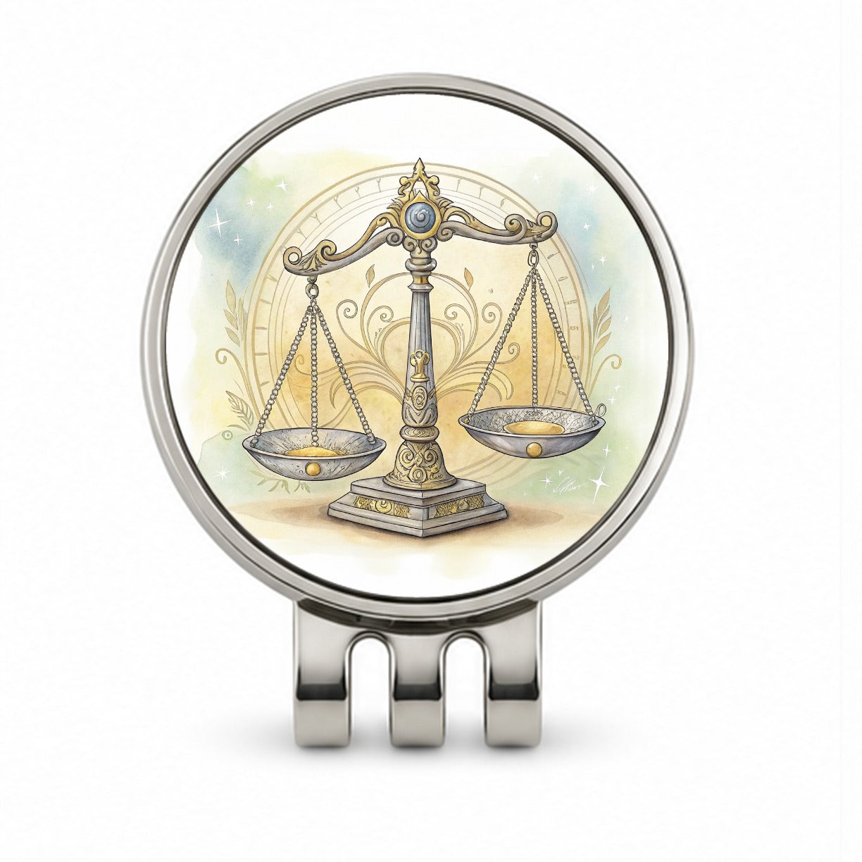 Scales Of Justice Lawyer Judge Paralegal Golf Hat Clip with Ball Marker
