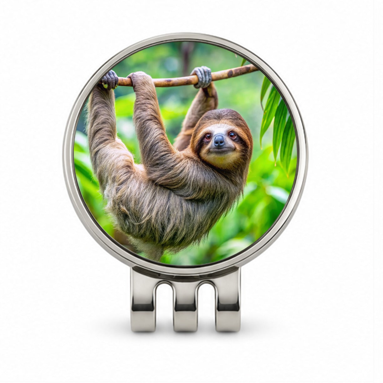 Sloth Hanging From Branch Golf Hat Clip with Ball Marker