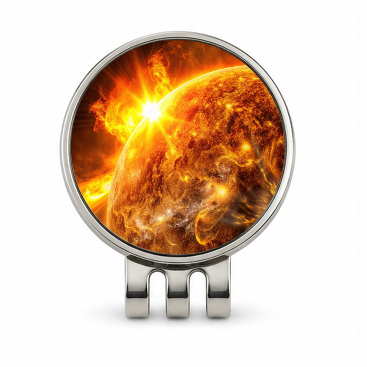 Solar Flare on the Sun Sci-fi Golf Hat Clip with Ball Marker