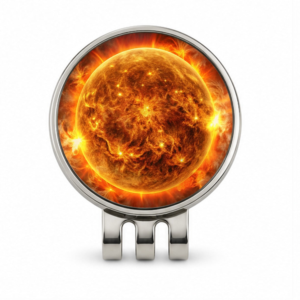 Sun During Solar Flare Storm Sci-fi Golf Hat Clip with Ball Marker