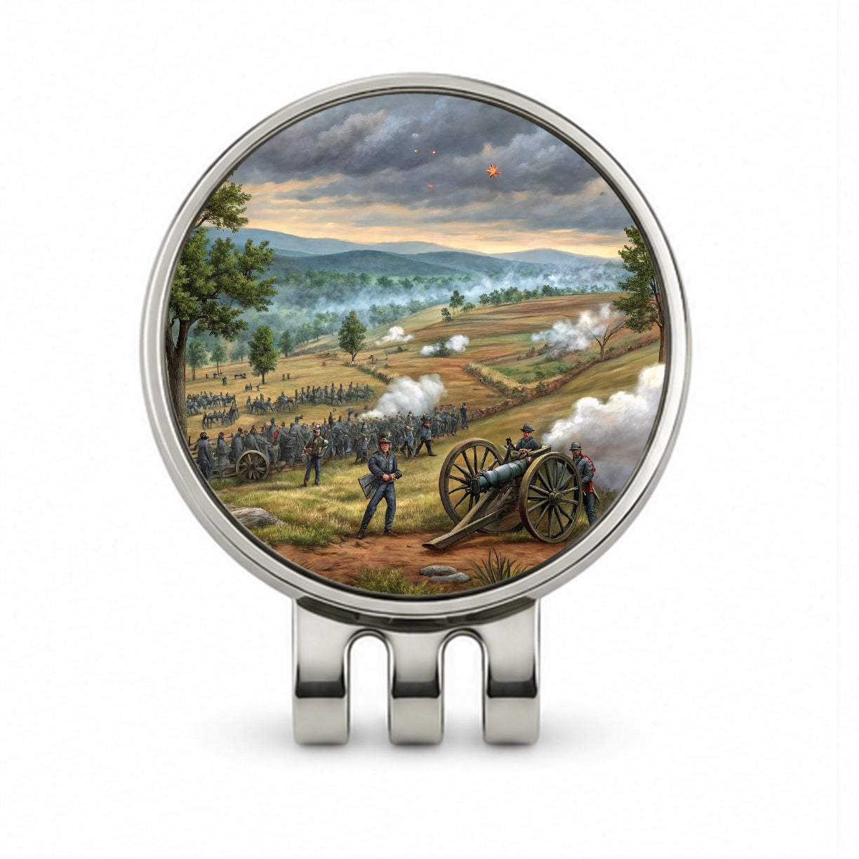 The Civil War Gettysburg Golf Hat Clip with Ball Marker