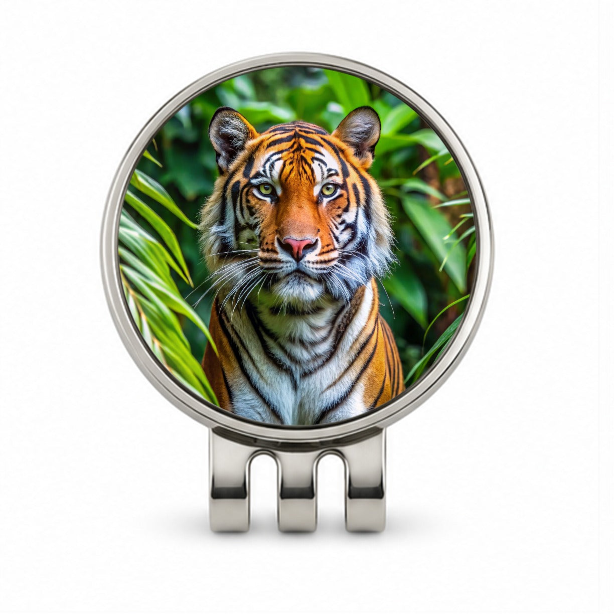 Tiger In The Jungle Golf Hat Clip with Ball Marker