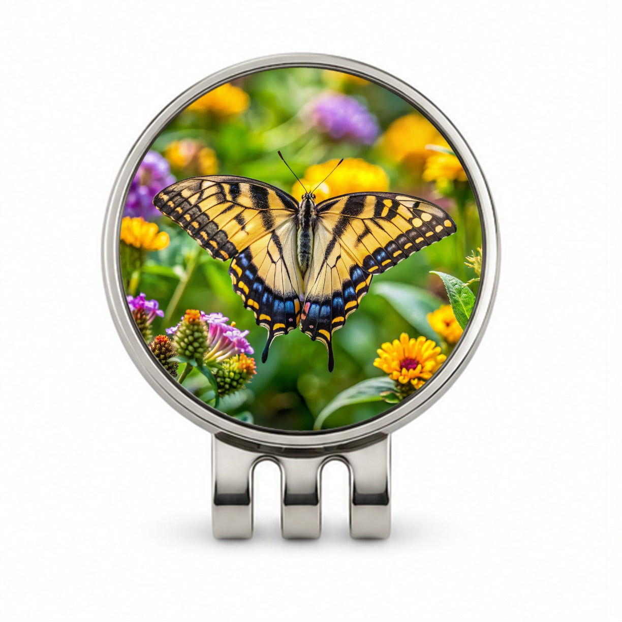 Tiger Swallowtail Butterfly Golf Hat Clip with Ball Marker