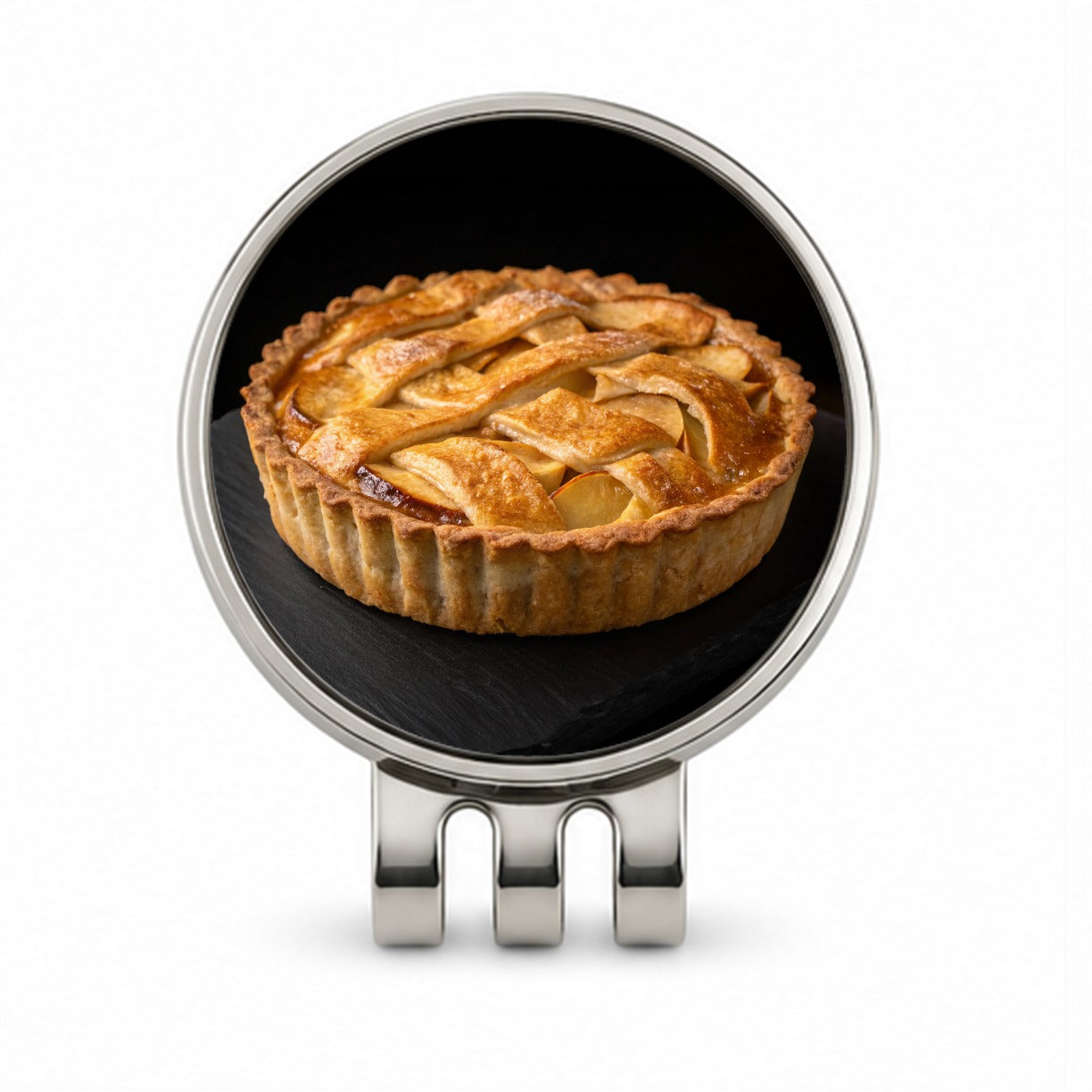 Traditional Lattice Crust Apple Pie Golf Hat Clip with Ball Marker