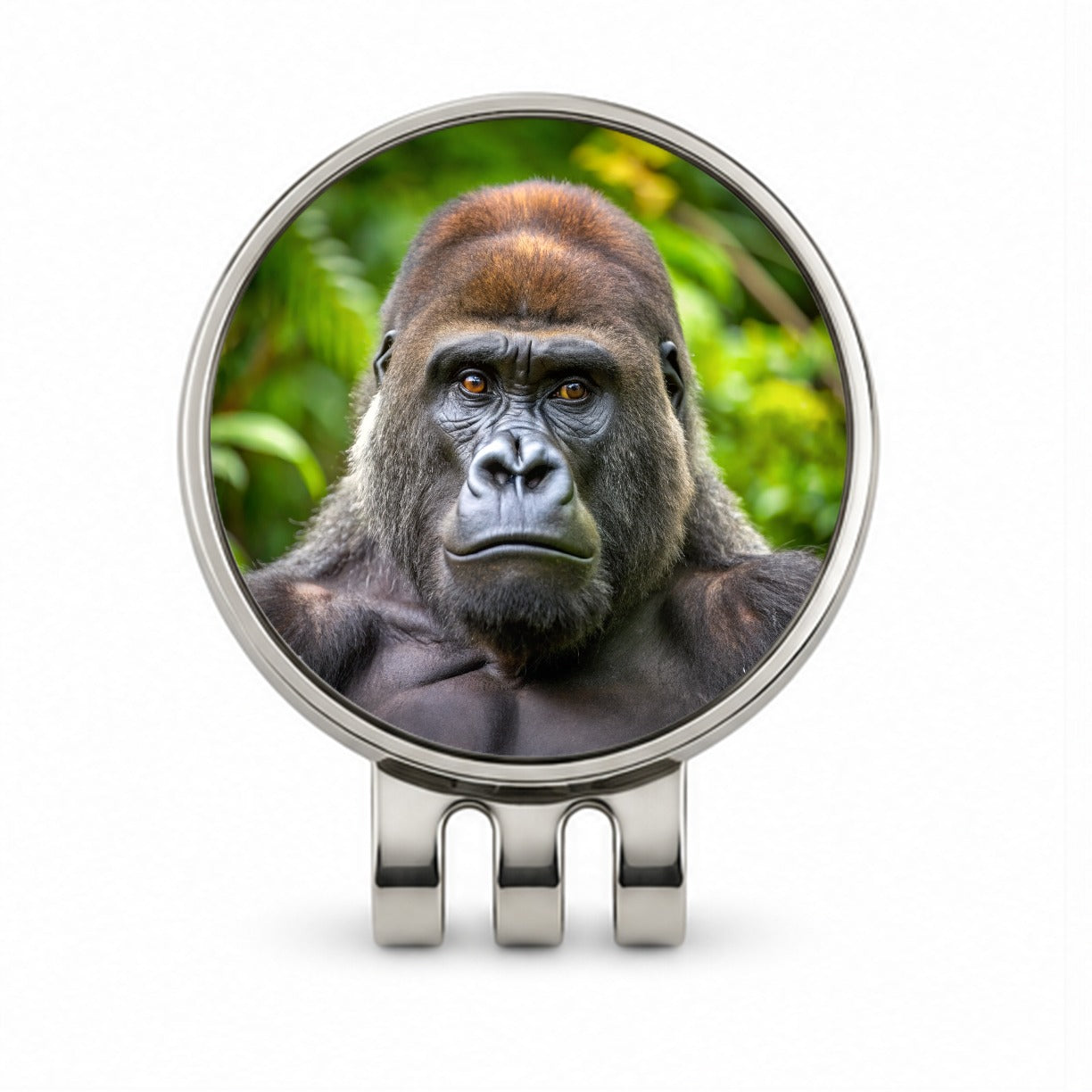Western Gorilla Ape Golf Hat Clip with Ball Marker