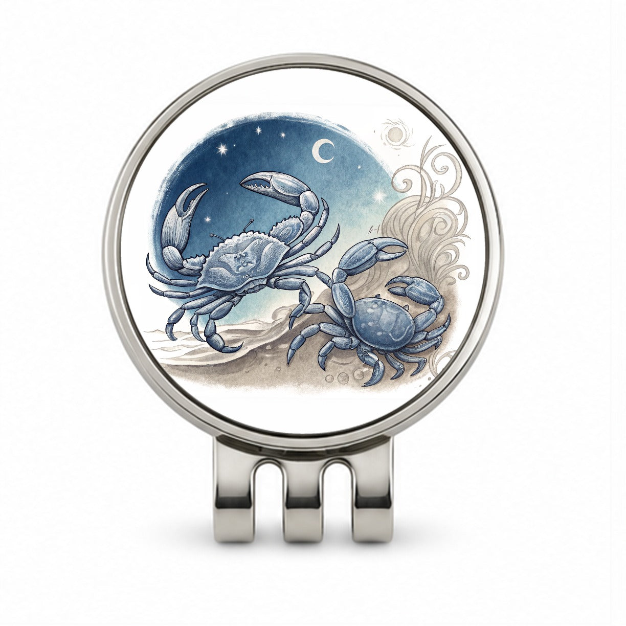 Zodiac Horoscope Symbol Cancer Crab Golf Hat Clip with Ball Marker