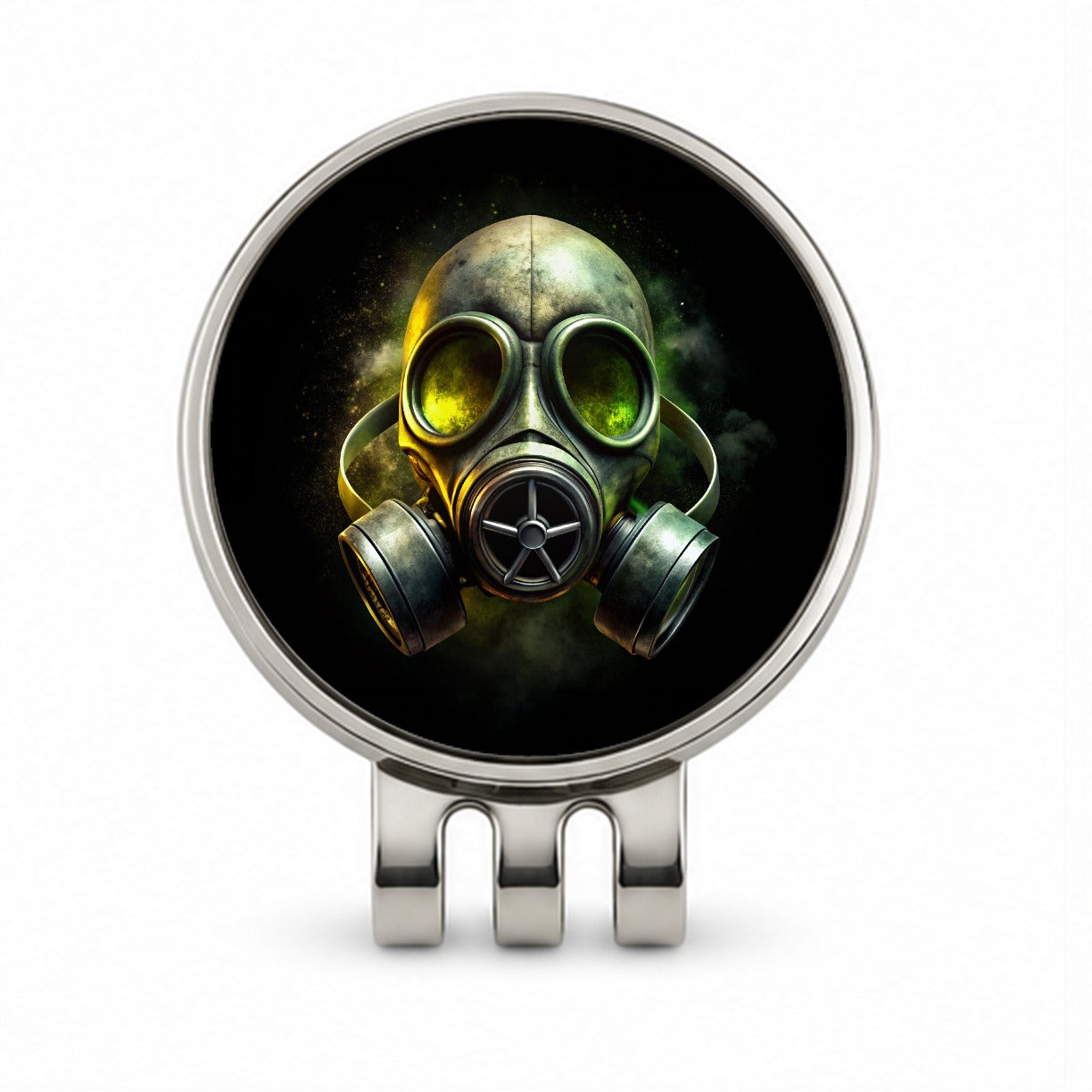 Zombie Outbreak Gas Mask Toxic Gas Golf Hat Clip with Ball Marker