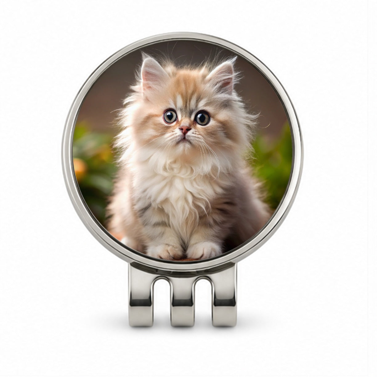 Persian Cat Kitten Photo Golf Hat Clip with Ball Marker