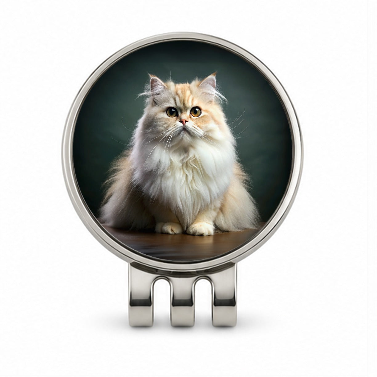 Persian Cat Photo Golf Hat Clip with Ball Marker