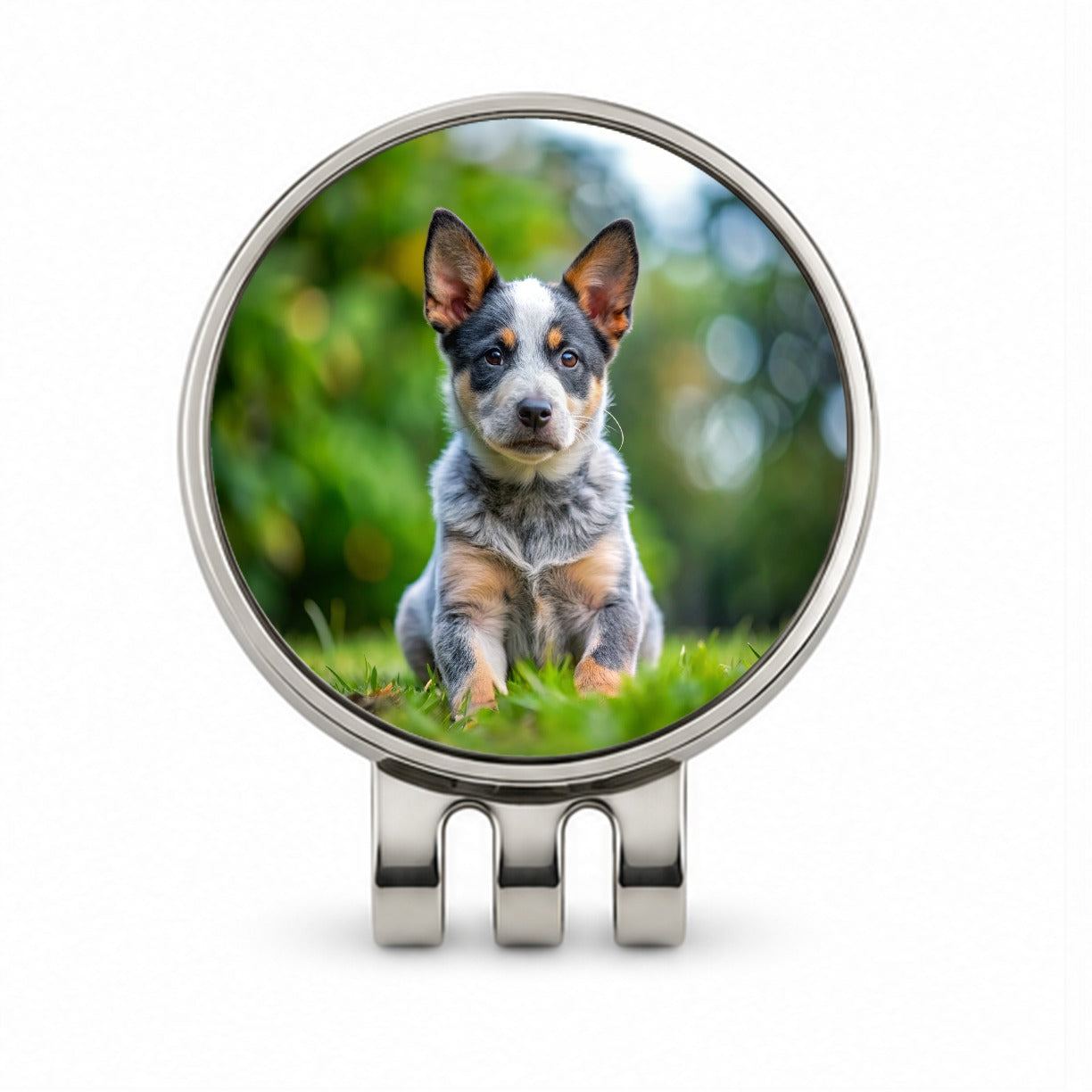 Australian Cattle Dog Puppy Photo Golf Hat Clip with Ball Marker