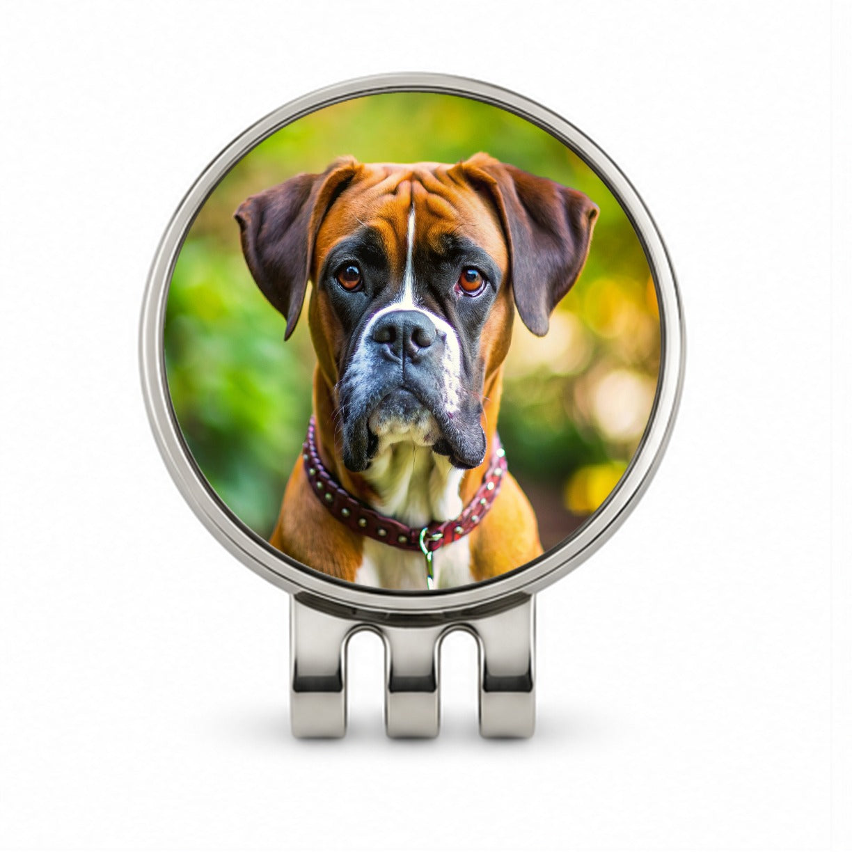 Boxer Dog Photo Golf Hat Clip with Ball Marker