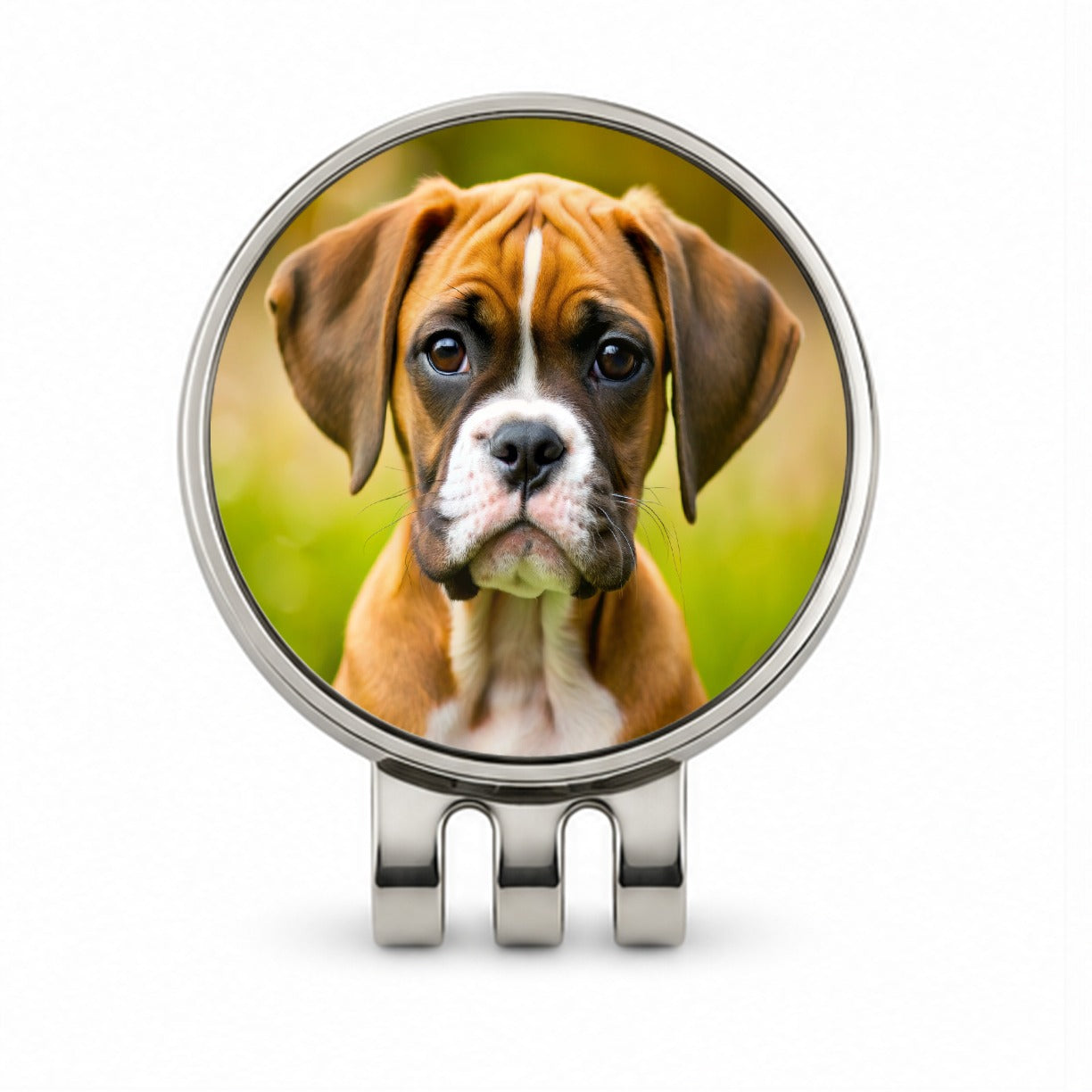 Boxer Dog Puppy Photo Golf Hat Clip with Ball Marker