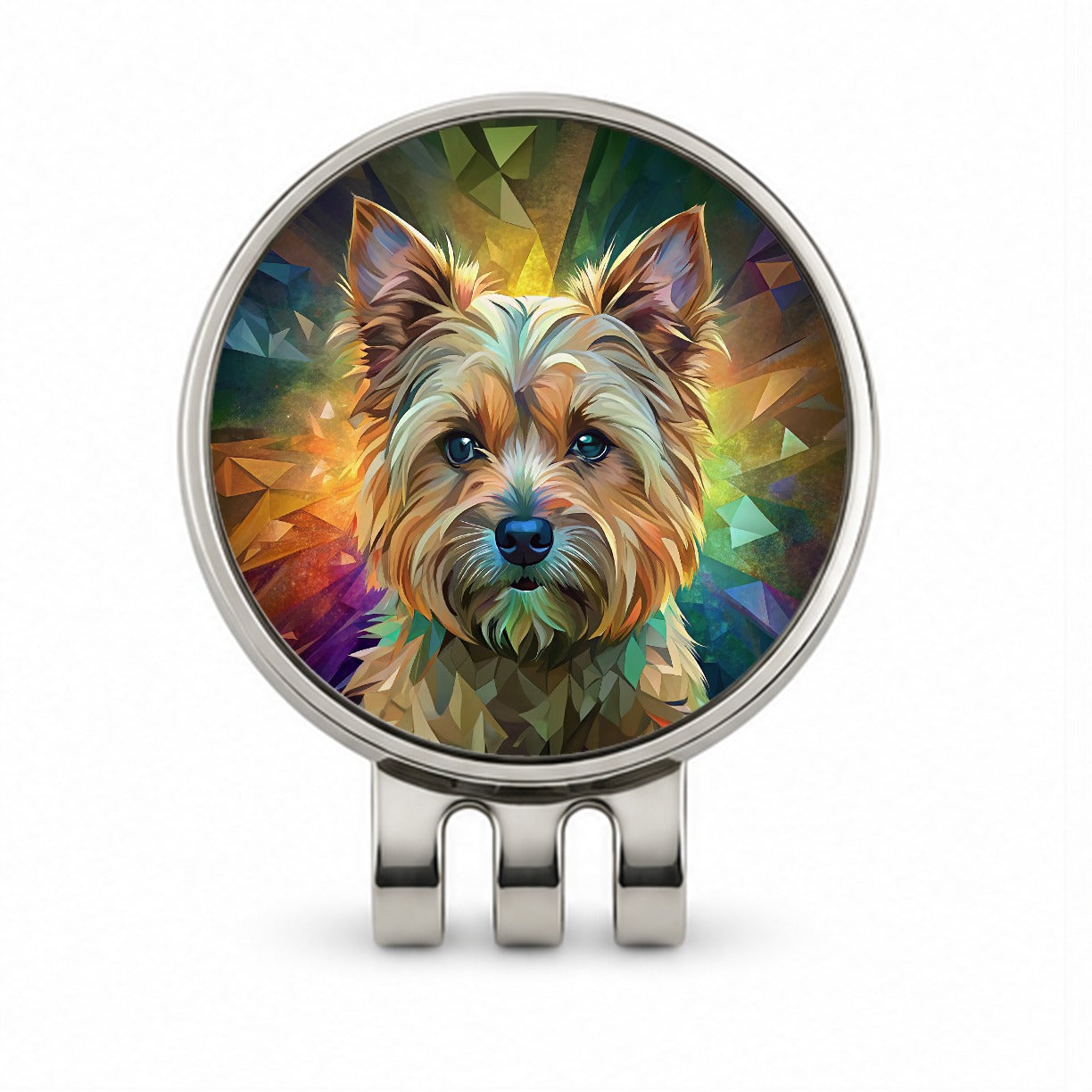 Cairn Terrier Dog Contemporary Art Golf Hat Clip with Ball Marker