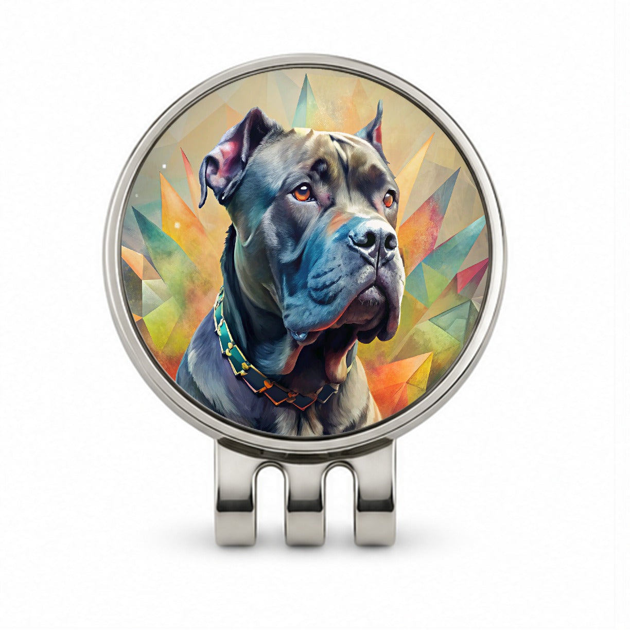 Cane Corso Dog Contemporary Art Golf Hat Clip with Ball Marker