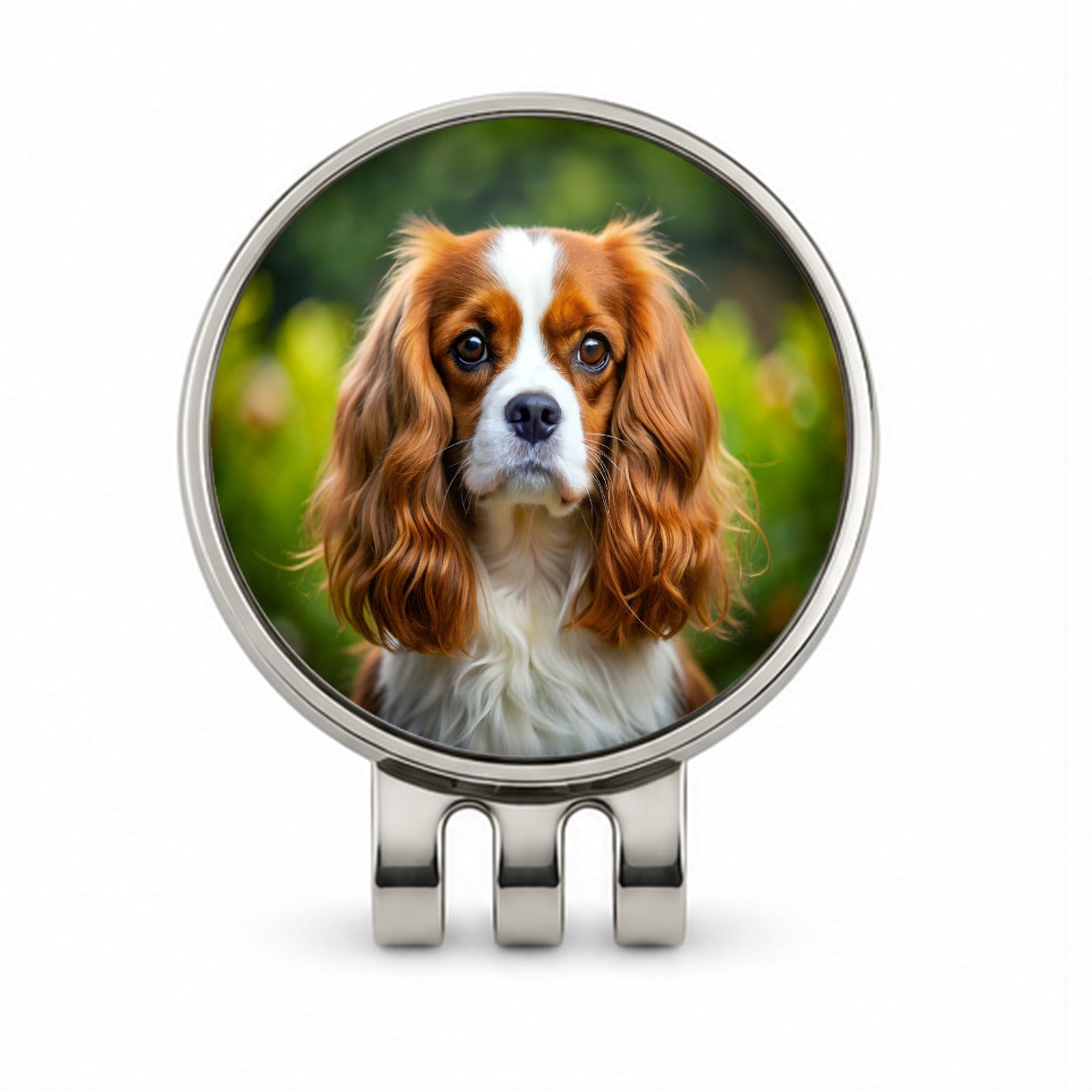 Cavalier King Charles Spaniel Dog Photo Golf Hat Clip with Ball Marker