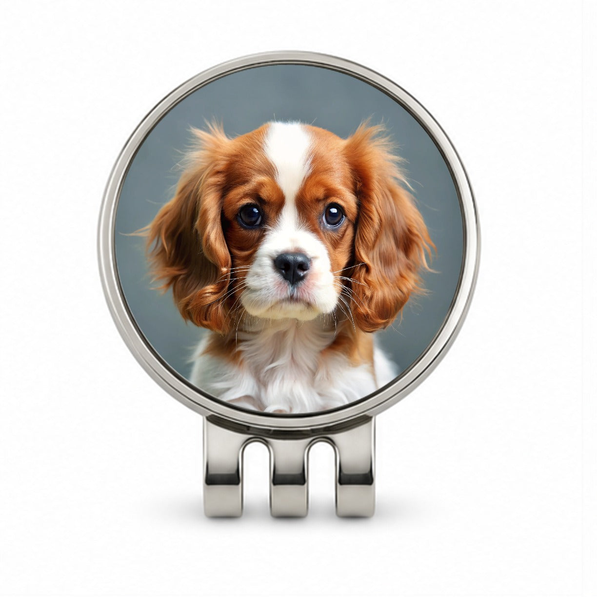 Cavalier King Charles Spaniel Dog Puppy Photo Golf Hat Clip with Ball Marker
