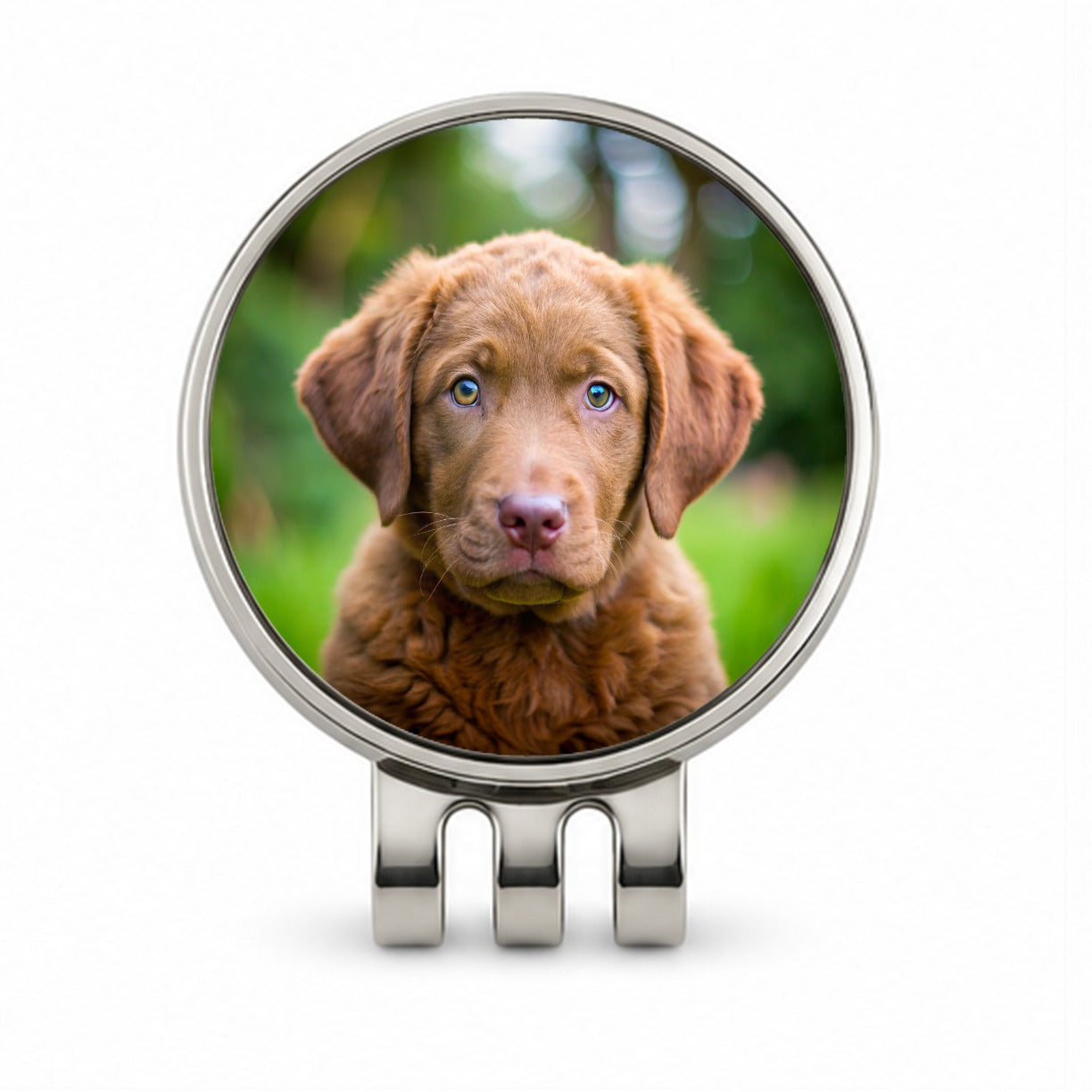 Chesapeake Bay Retriever Dog Puppy Photo Golf Hat Clip with Ball Marker