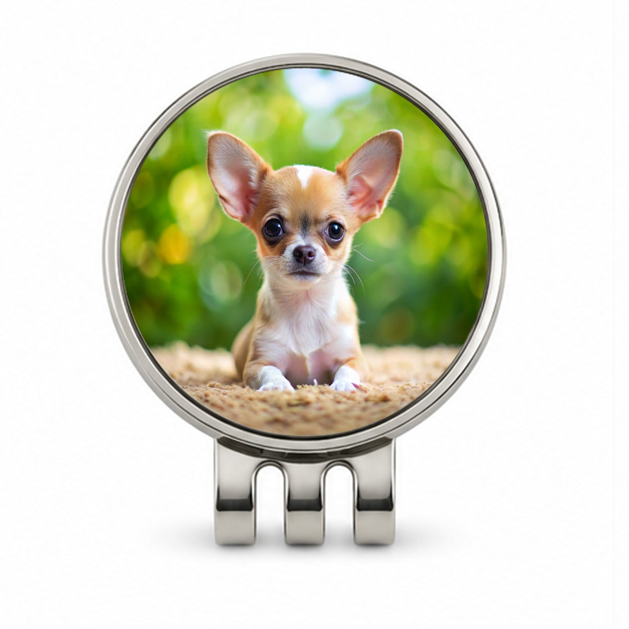 Chihuahua Dog Puppy Photo Golf Hat Clip with Ball Marker