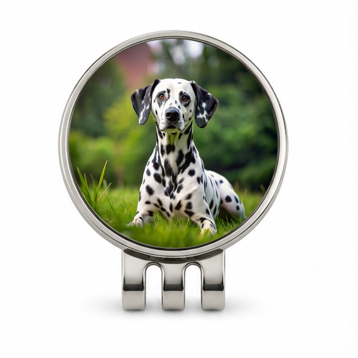 Dalmatian Dog Photo Golf Hat Clip with Ball Marker