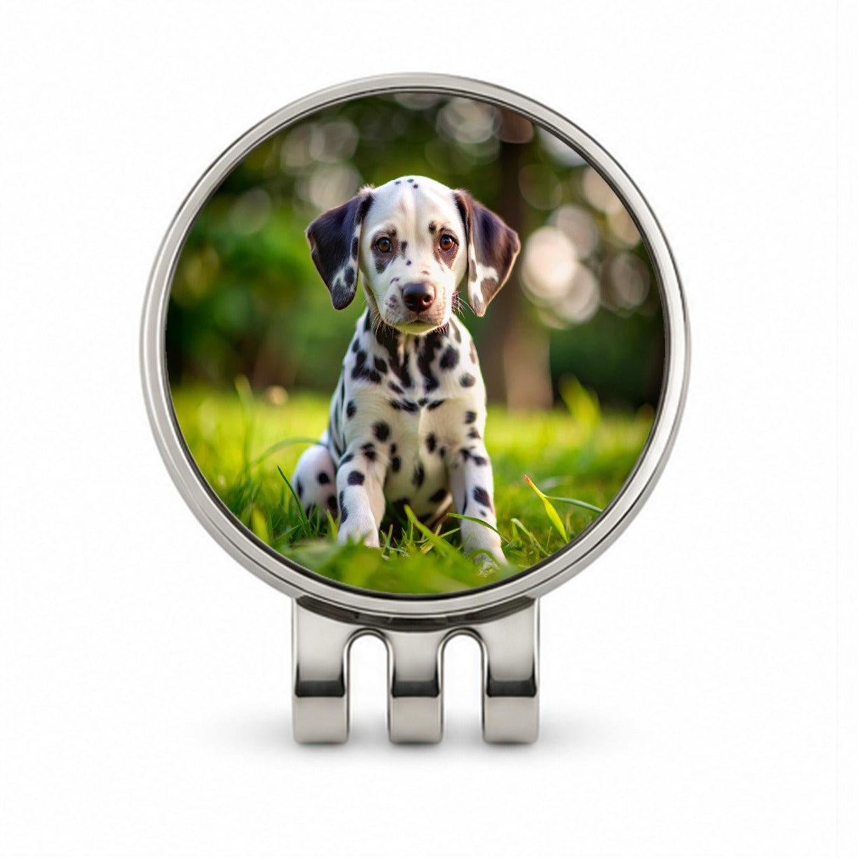 Dalmatian Dog Puppy Photo Golf Hat Clip with Ball Marker