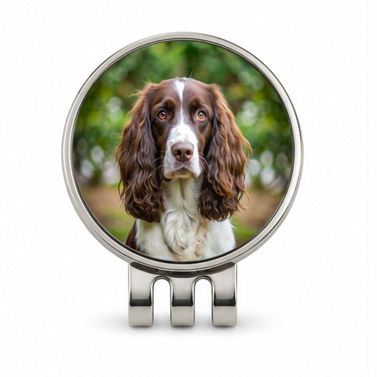 English Springer Spaniel Dog Photo Golf Hat Clip with Ball Marker