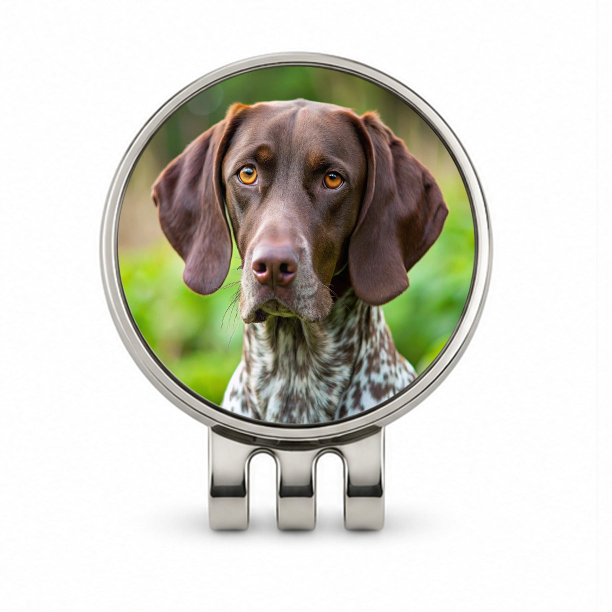 German Shorthaired Pointer Dog Photo Golf Hat Clip with Ball Marker