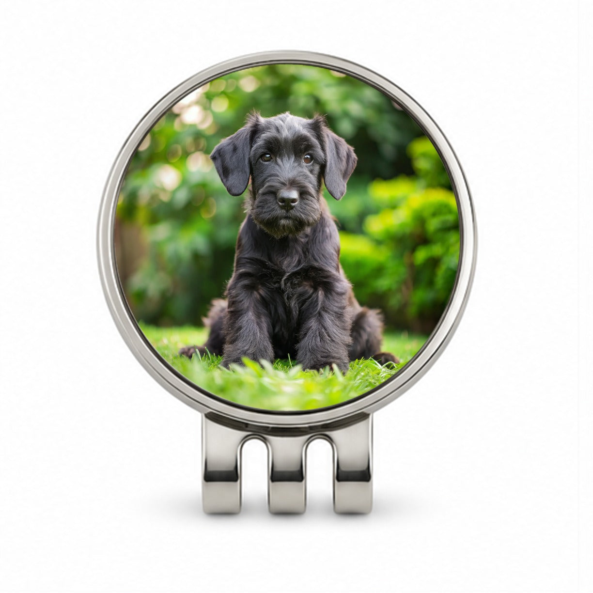 Giant Schnauzer Dog Puppy Photo Golf Hat Clip with Ball Marker