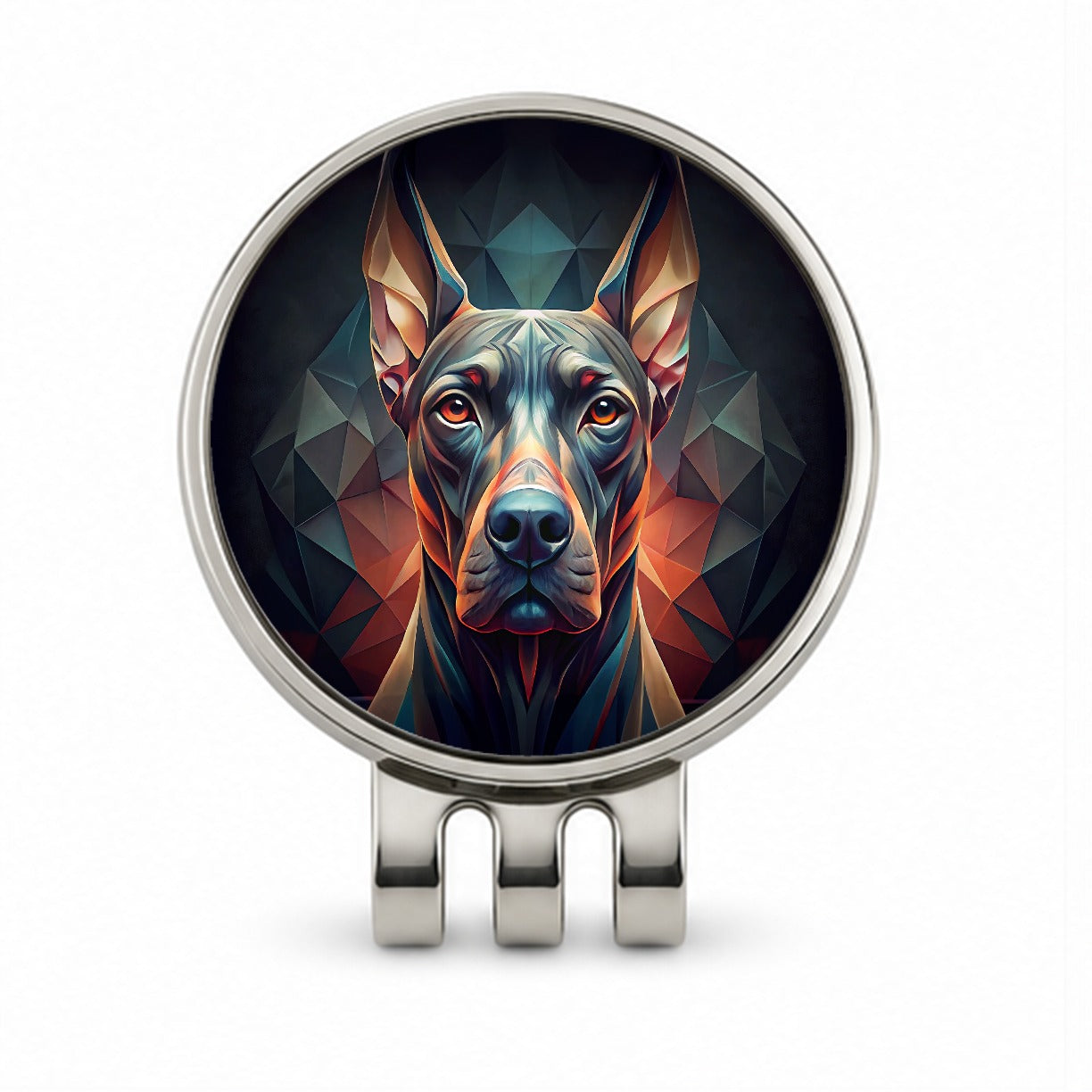 Great Dane Dog Abstract Stylized Art Golf Hat Clip with Ball Marker