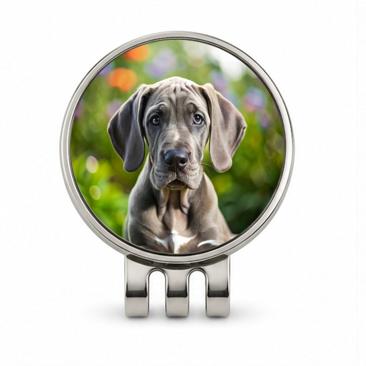Great Dane Dog Puppy Photo Golf Hat Clip with Ball Marker