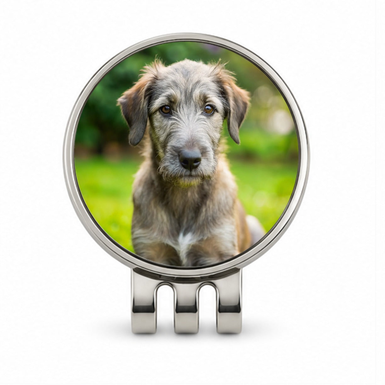 Irish Wolfhound Dog Puppy Photo Golf Hat Clip with Ball Marker