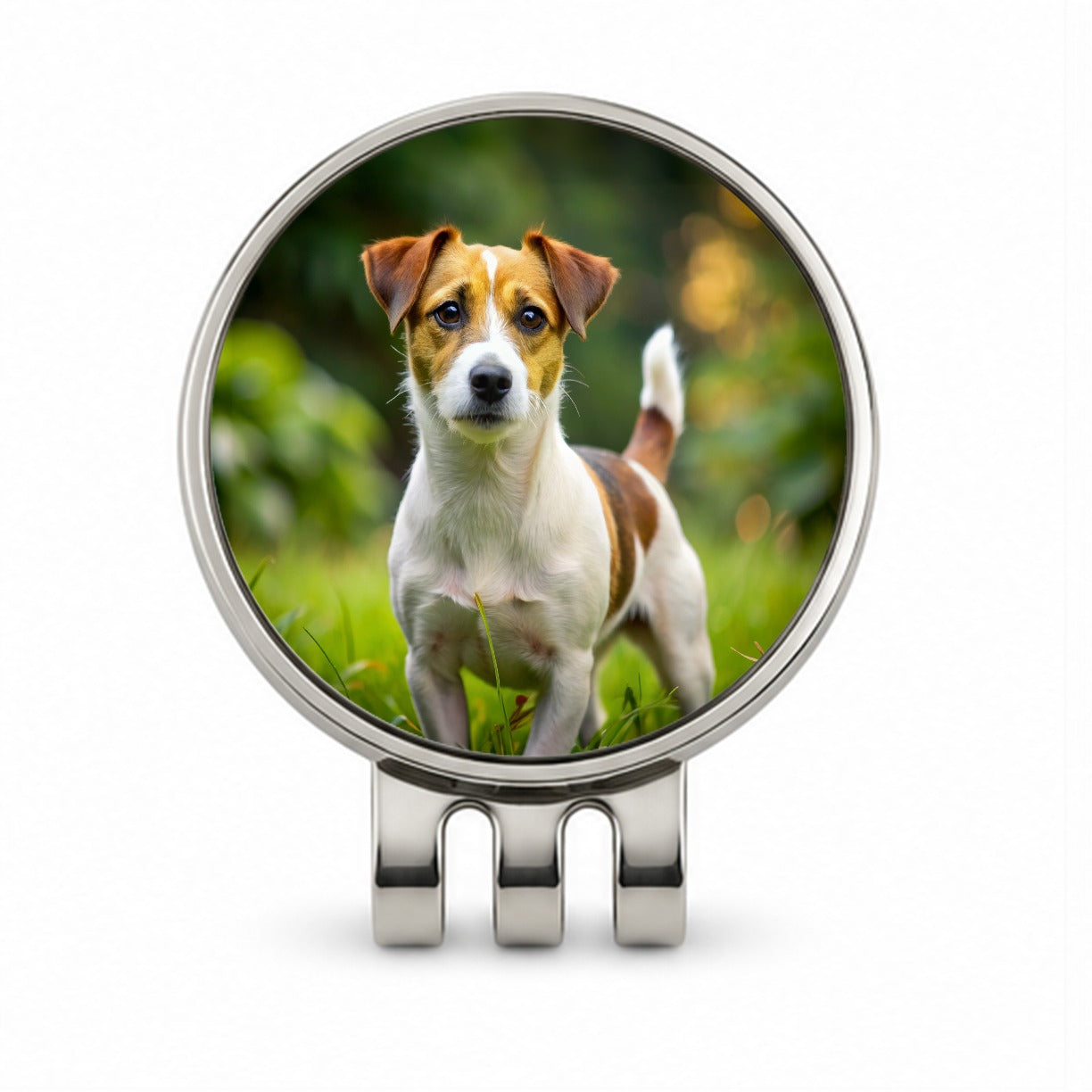 Jack Russell Terrier Dog Photo Golf Hat Clip with Ball Marker