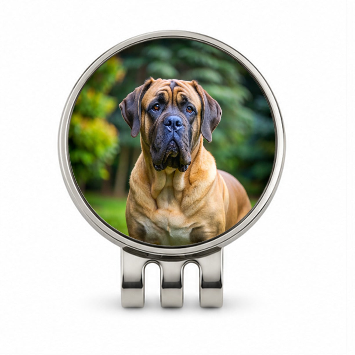 Mastiff Dog Photo Golf Hat Clip with Ball Marker